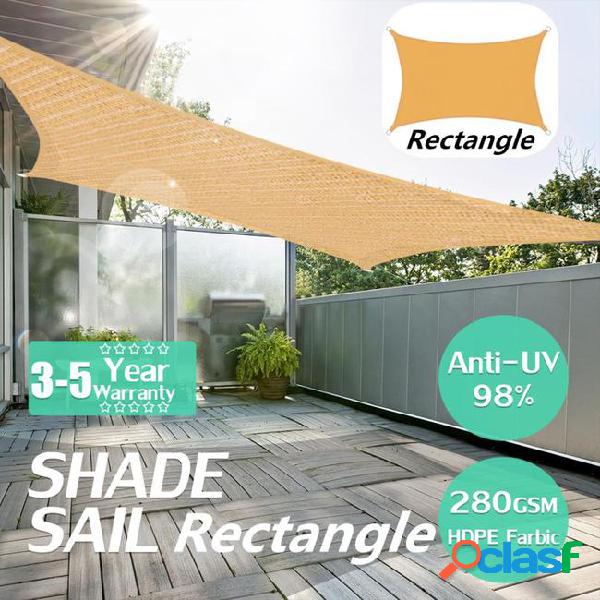 2x5m heavy duty waterproof sun shade sail outdoor