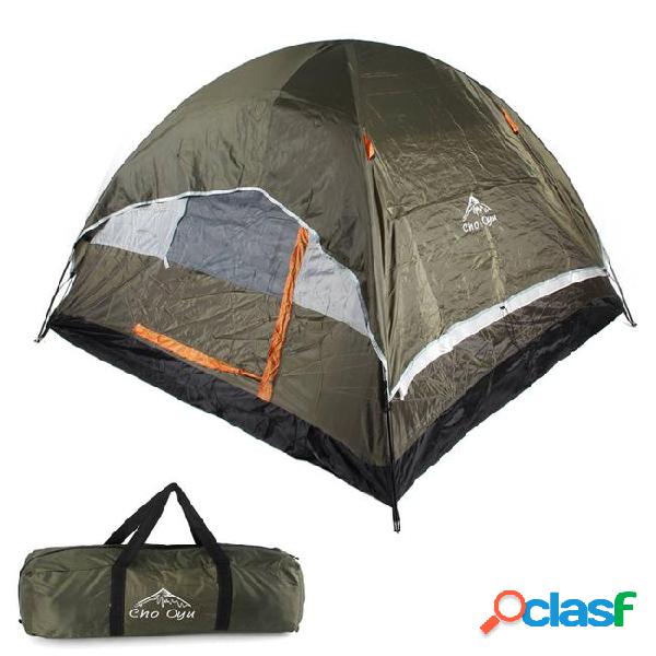 3-4 person double layer waterproof camping tent outdoor