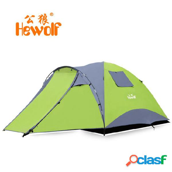 3-4 person large family tent double layer camping tent good