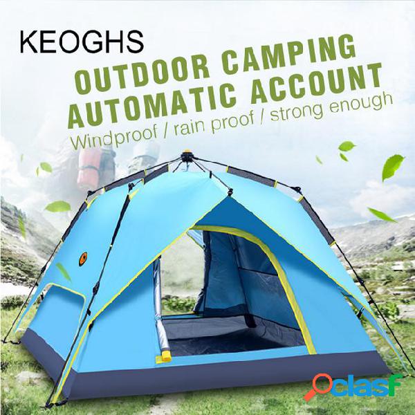 3-4 person windproof camping tent waterproof oxford cloth