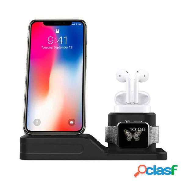 3 in 1 charging dock holder stand station charger for apple