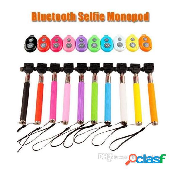 3 in 1 extendable selfie stick handheld monopod+clip selfie