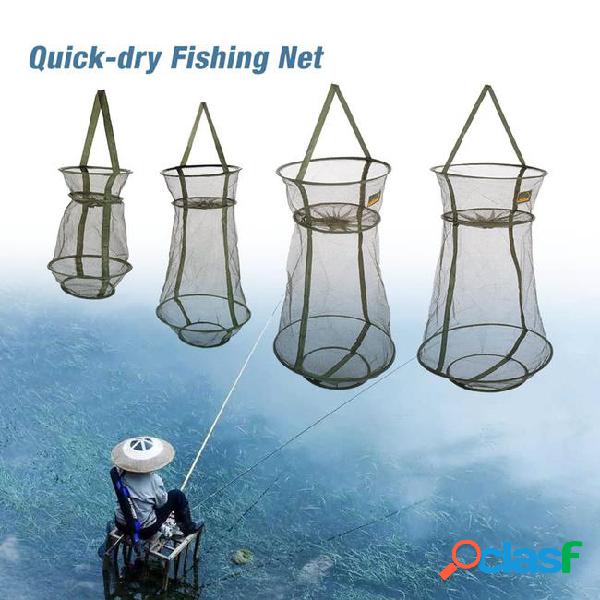 3 layers quick-dry fishing net shrimps fish trap net mesh