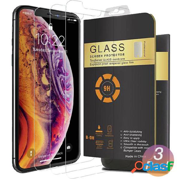 3 packs for iphone xr xs max tempered glass screen protector