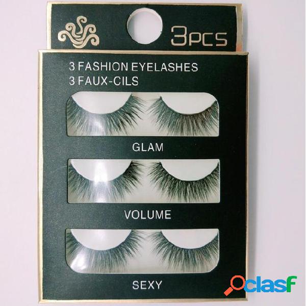 3 pairs/set 3d eyelashes 21 styles false eyelashes eye
