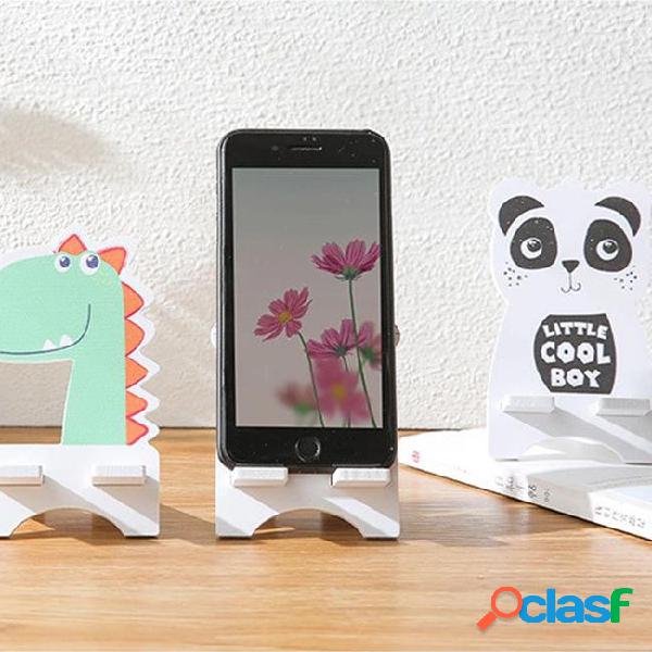 30 pcs/lot diy design universal animal wooden phone stand