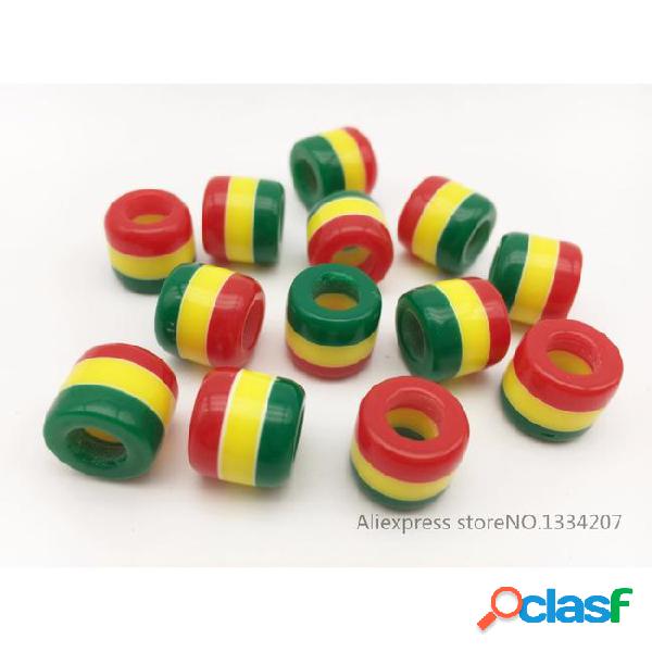30pcs-100pcs multi coloured hair braid dread dreadlock beads