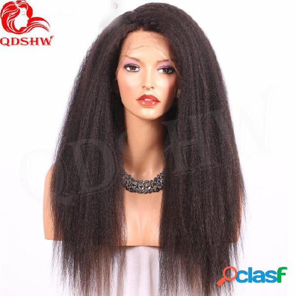 360 full lace human hair wigs pre plucked kinky straight