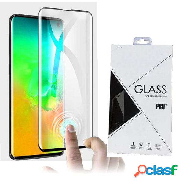 3d curved tempered glass screen protector edge glue for