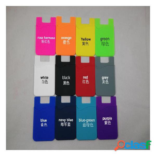 3m sticker adhesive card holder wallet silicone phone cell