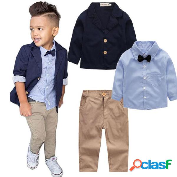 3pc spring autumn boys clothing set back to school outfit