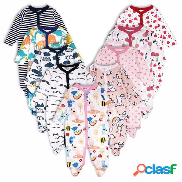 3pcs baby girl boy clothes footed rompers comfortable