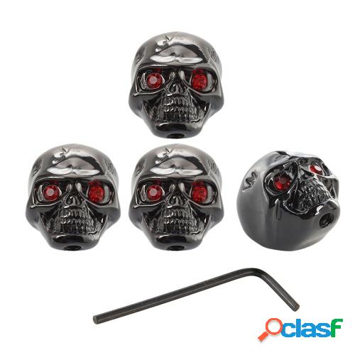 4 S-kull Design Electric Guitar Metal V-olume Knob Cap Bass