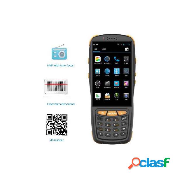 4 inch touch screen handheld terminal laser barcode scanner