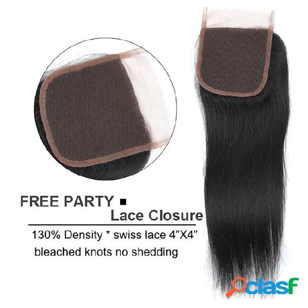 4 or 5 pcs straight hair closure unprocessed brazilian