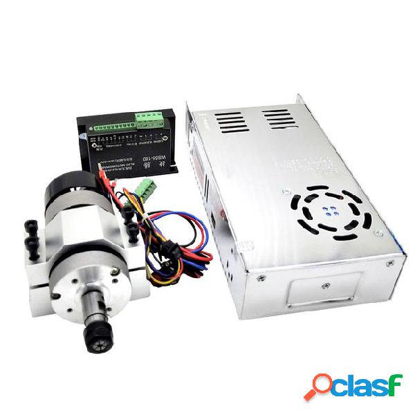 400w 12000rpm chuck cnc brushless spindle motor with driver