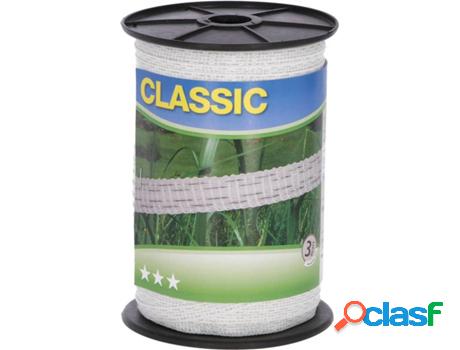 430974 Neutral Electric Fence Tape "Classic" 200m 10mm White