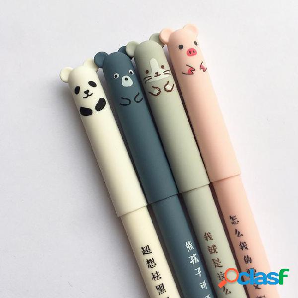 48pcs creative stationery student pen cute pig-panda gel pen