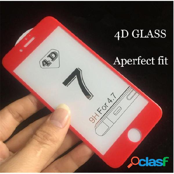 4d curved tempered glass film front 4d full cover tempered