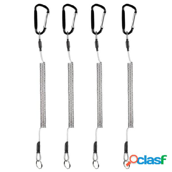 4pcs fishing lanyards rope grip spiral cord security rope