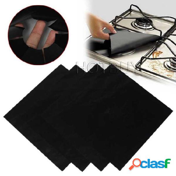 4pcs kitchen reusable aluminum foil gas stove burner cover