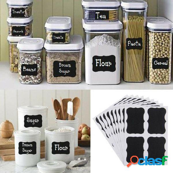 4pcs/set blackboard sticker craft kitchen jars organizer