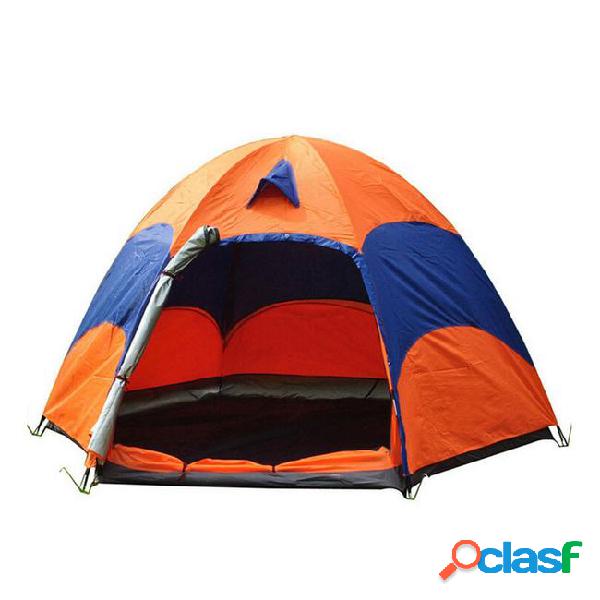 5-8 person large camping tent double layer sun shade uv