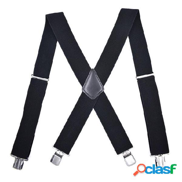50mm wide elastic adjustable men trouser braces suspenders x