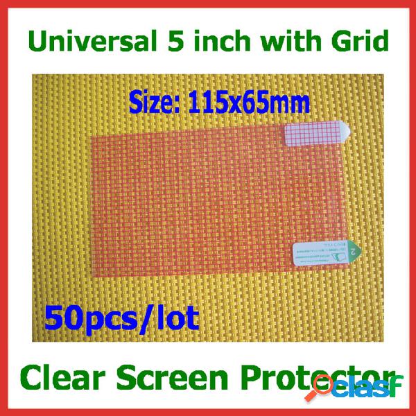 50pcs universal lcd screen protector 5 inch size 115x65mm