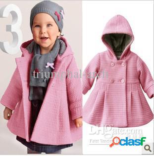 5pcs stock christmas girl's winter pink and red coat baby