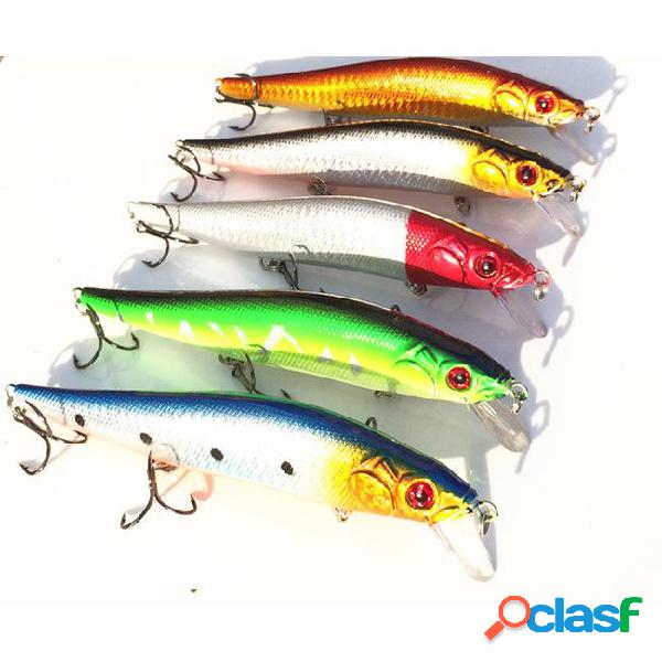 5pcs/lot 14cm 23g fishing lures crankbaits hooks minnow hard