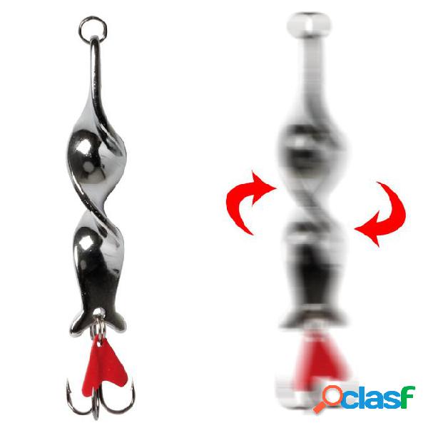 5pcs/lot long casting high speed rotation spinner spoon