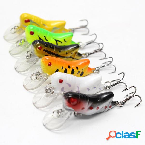 6-color 5cm 3.3g grasshopper plastic hard baits & lures