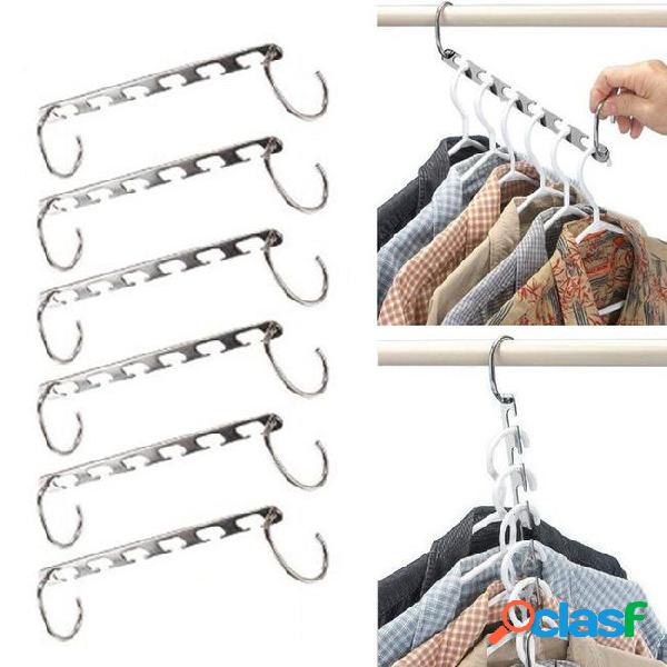 6 pcs/set shirts clothes hanger holders save space non-slip