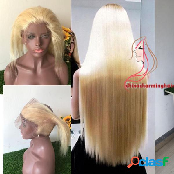 #613 blonde 360 lace band frontal closure 22.5x4x2 with baby