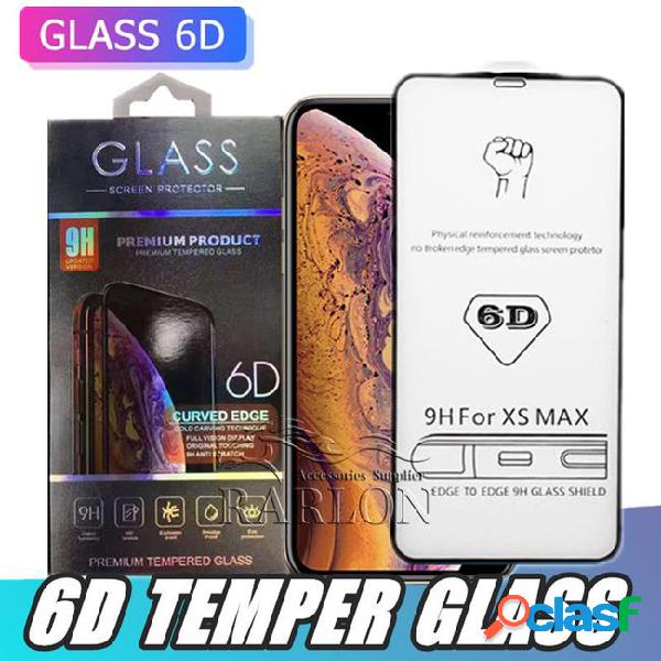 6d full cover curved edge tempered glass full adhesive glue