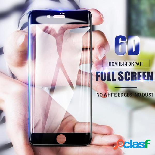 6d full cover curved tempered glass for iphone 7 8 6 6s plus