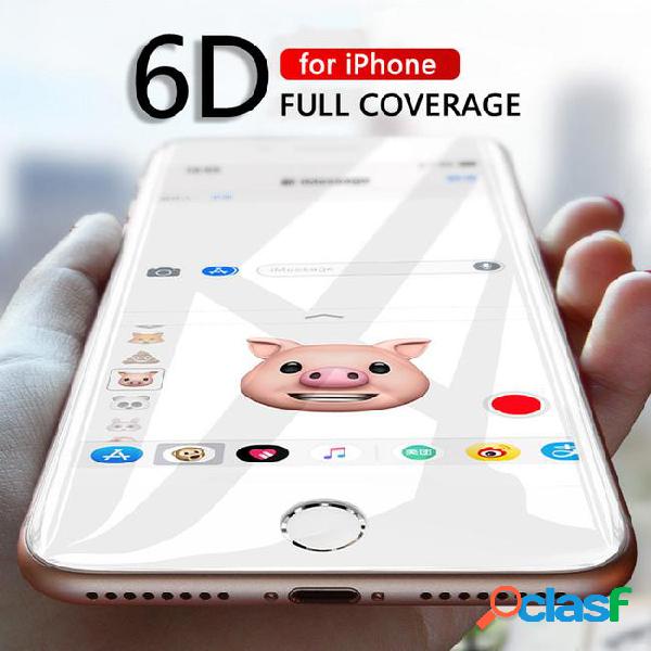 6d full cover edge tempered glass for iphone 8 7 6s plus x