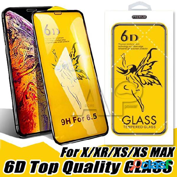 6d full glue tempered glass for huawei p30 lite iphone xr xs