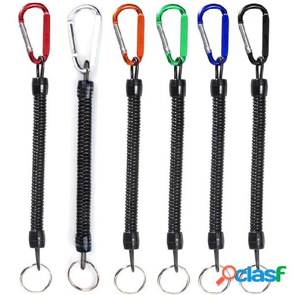 6pc/lot retractable plastic spring elastic rope security