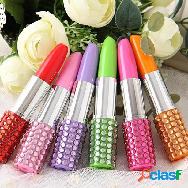 6pcs creative students lipstick pen ballpoint pen diamond