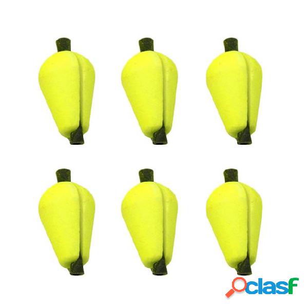 6pcs fly fishing float strike indicators foam yellow