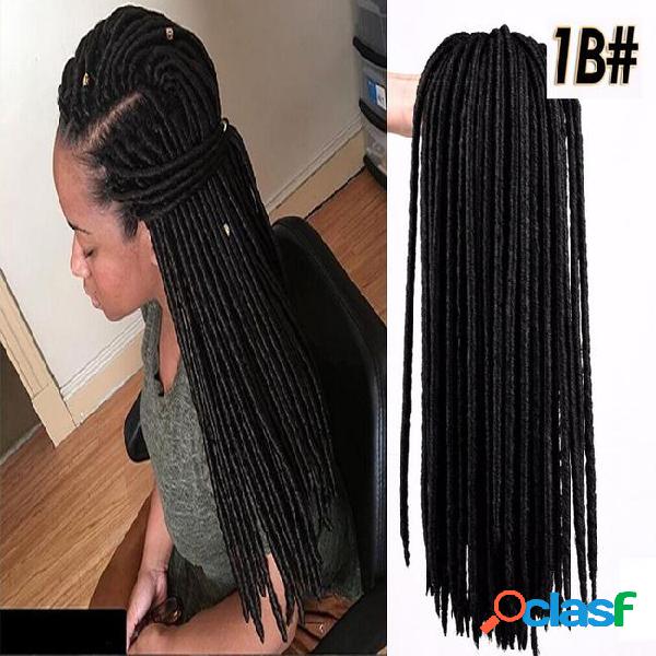 6pcs full head dreadlocks crochet braids soft straight faux