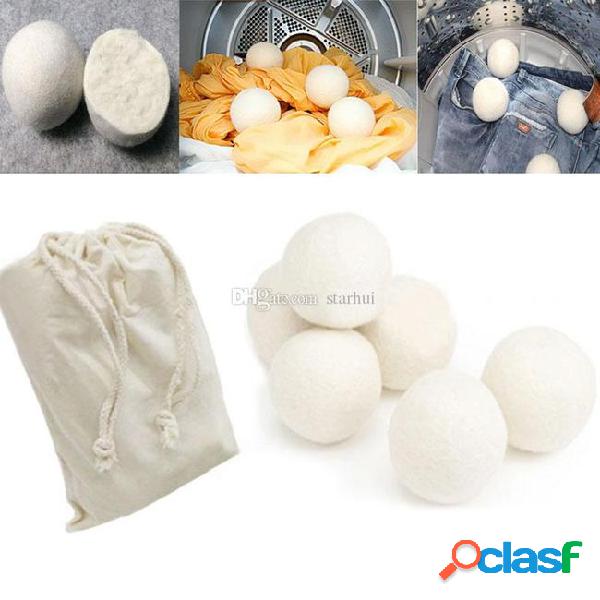 6pcs/lot wool dryer balls reduce wrinkles reusable natural