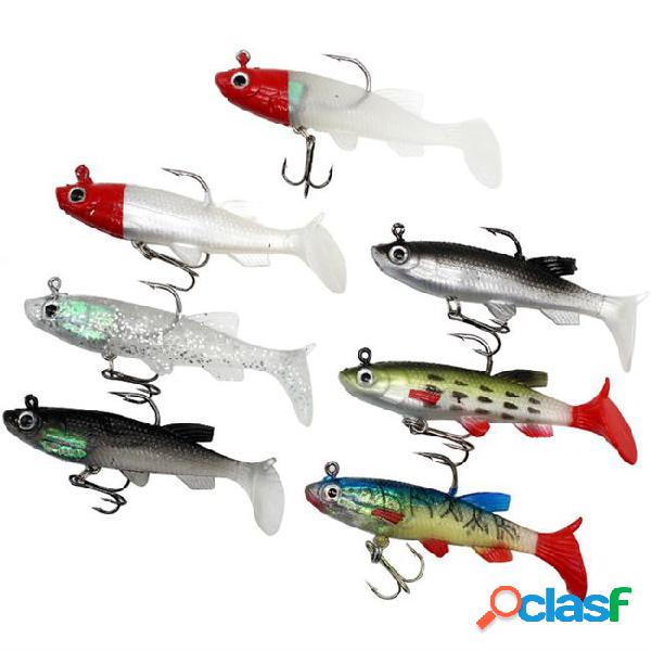 7-color 9cm 14g 3d eyes leads hook fishing hooks 6# hook