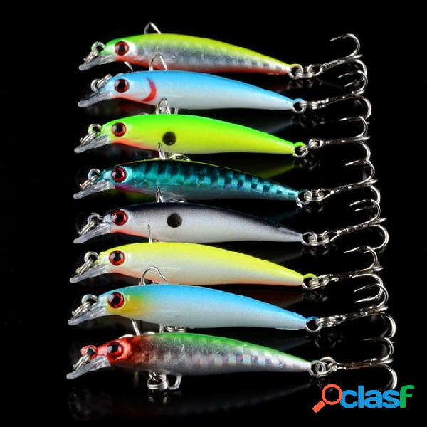 8-color 5cm 2.9g 3d eyes minnow plastic hard baits & lures