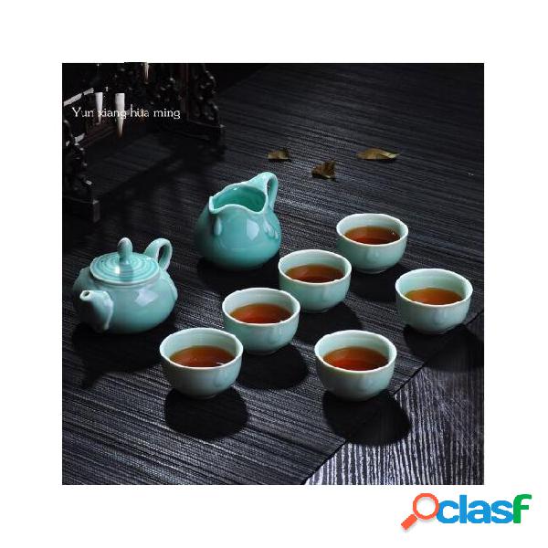 8 pcs kung fu tea set classical chinese ceramic tea cups