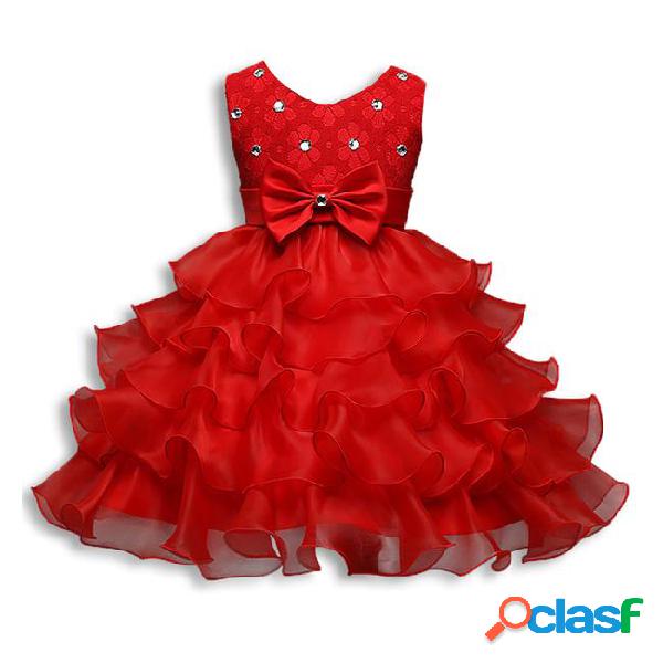 9 colors flower girl dress formal 3-8 years floral baby