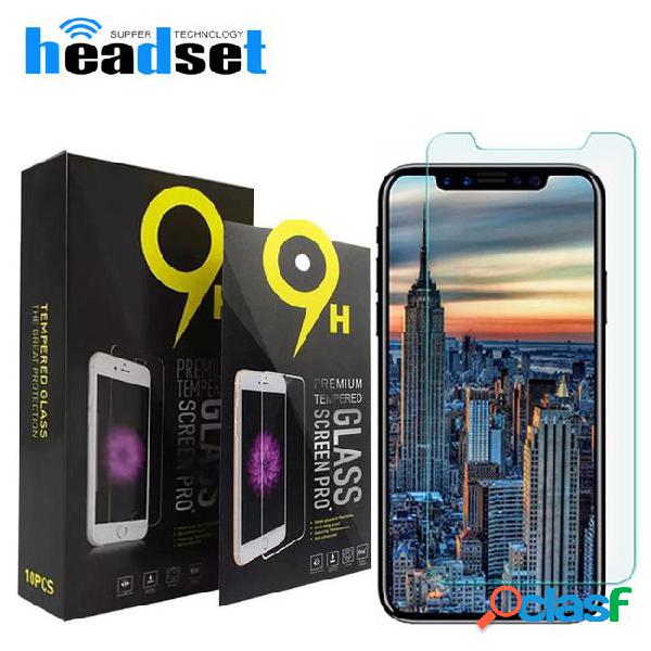 9h 2.5d curved tempered glass screen protector for iphone x