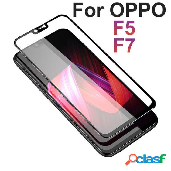 9h full cover protective glass for oppo f5 f7 tempered glass